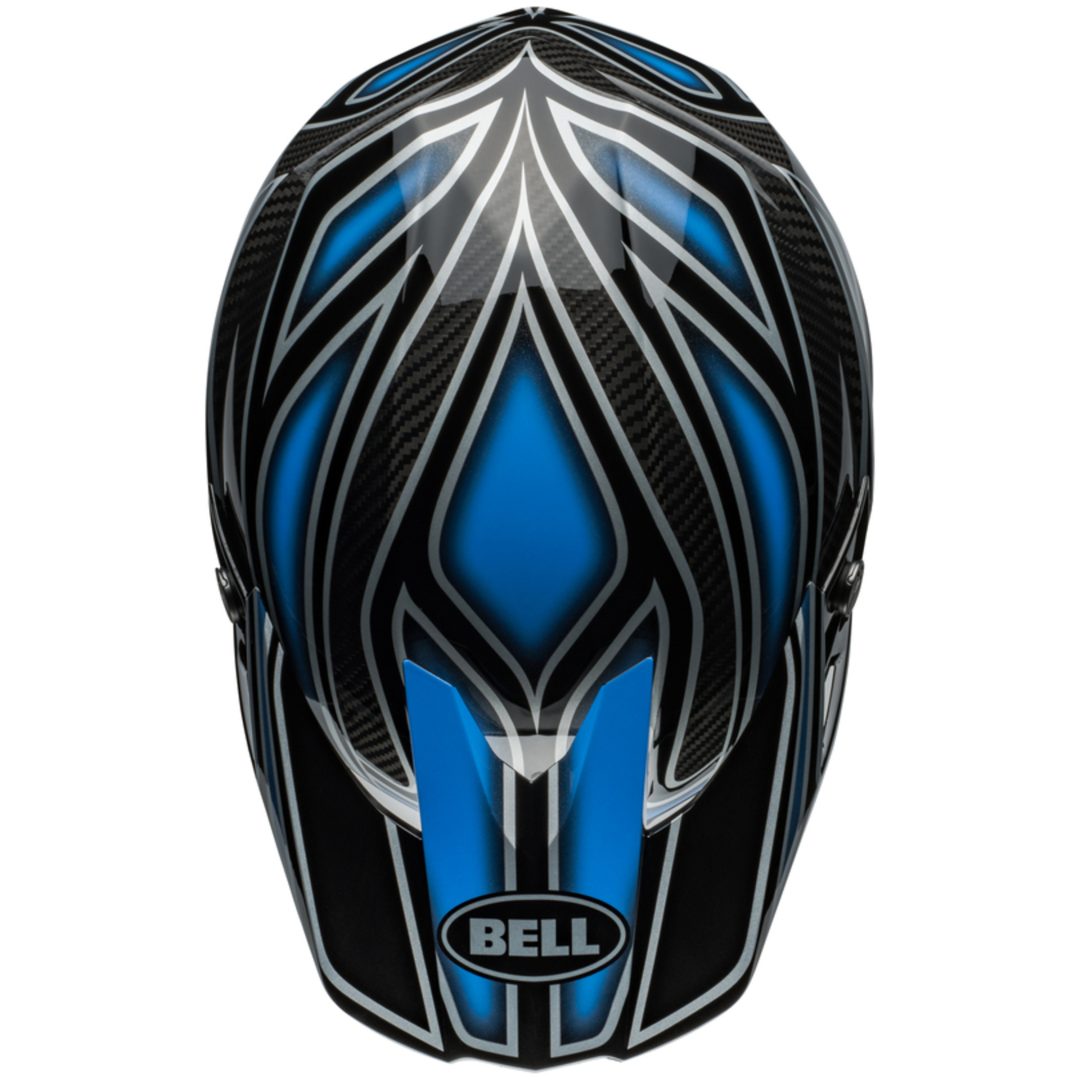 Hjelm Moto-10 Spherical Webb Marmont Sort Blå BELL XL – billede 2
