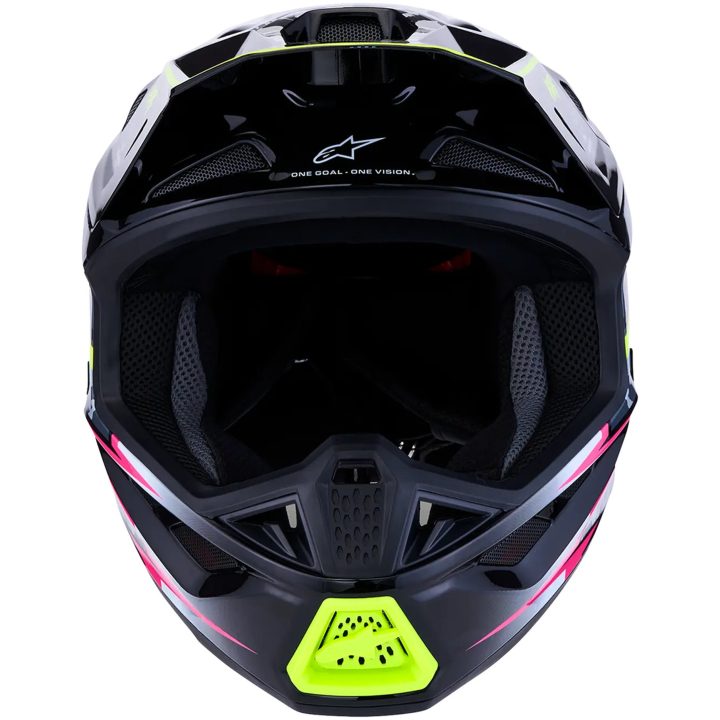 Hjelm S-M7 Blaster Sort Neongul Grå Hvid ALPINESTARS XS – billede 6