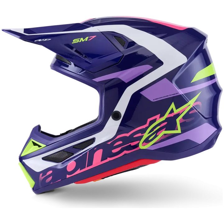 Hjelm S-M7 Deed Lilla Rosa ALPINESTARS XL – billede 2