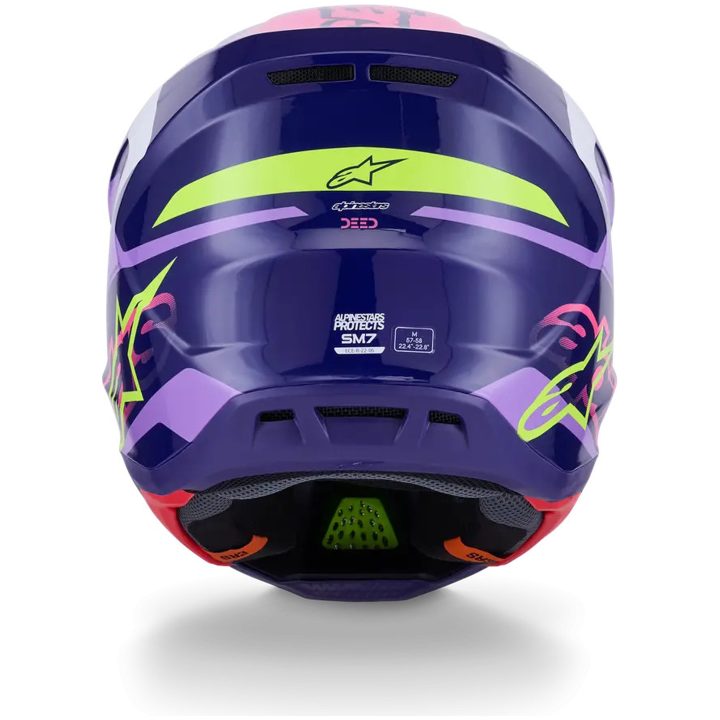 Hjelm S-M7 Deed Lilla Rosa ALPINESTARS XS – billede 5