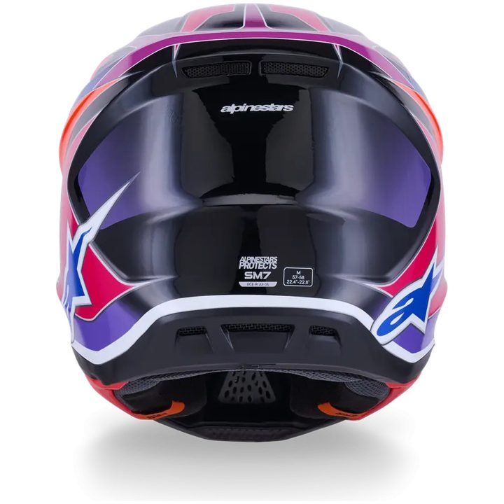 Hjelm S-M7 Fuse Blå Rosa Lilla Alpinestars XS – billede 6