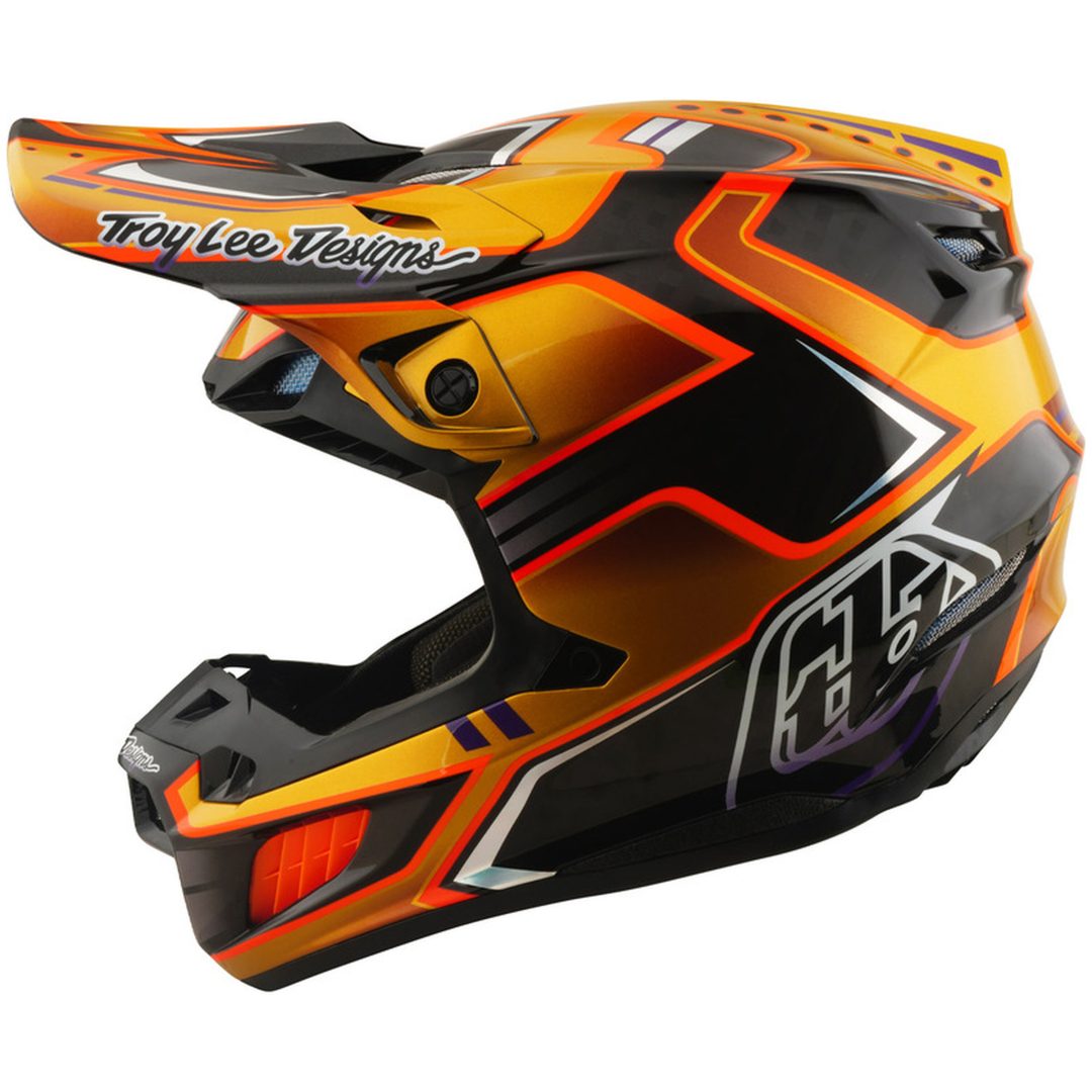 Hjelm SE5 Carbon MIPS Crest Guld Sort TROY LEE DESIGNS XL – billede 2