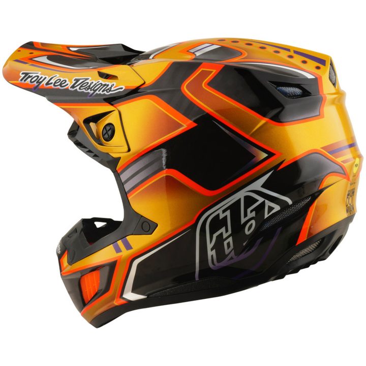 Hjelm SE5 Carbon MIPS Crest Guld Sort TROY LEE DESIGNS XL – billede 3
