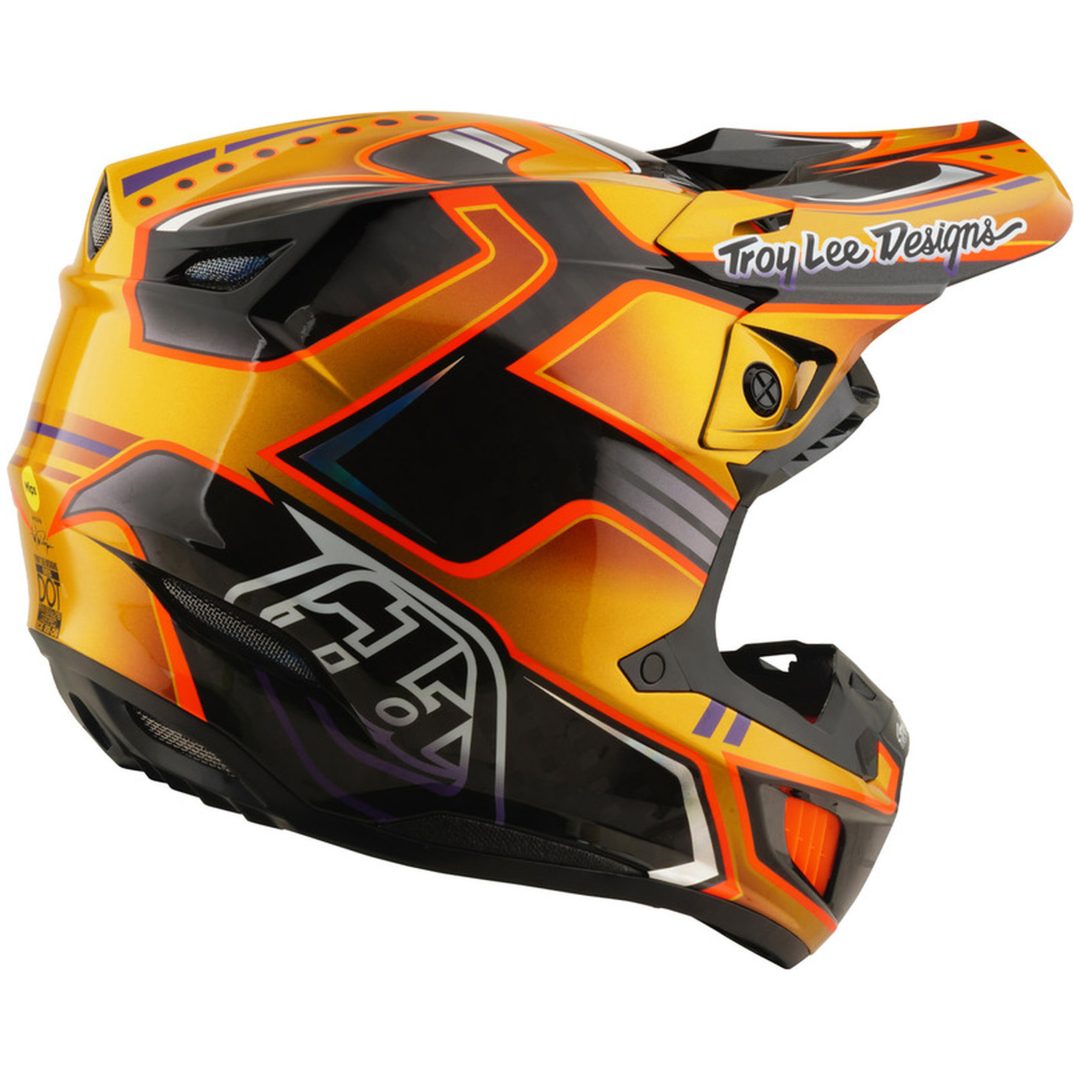 Hjelm SE5 Carbon MIPS Crest Guld Sort TROY LEE DESIGNS XL – billede 5