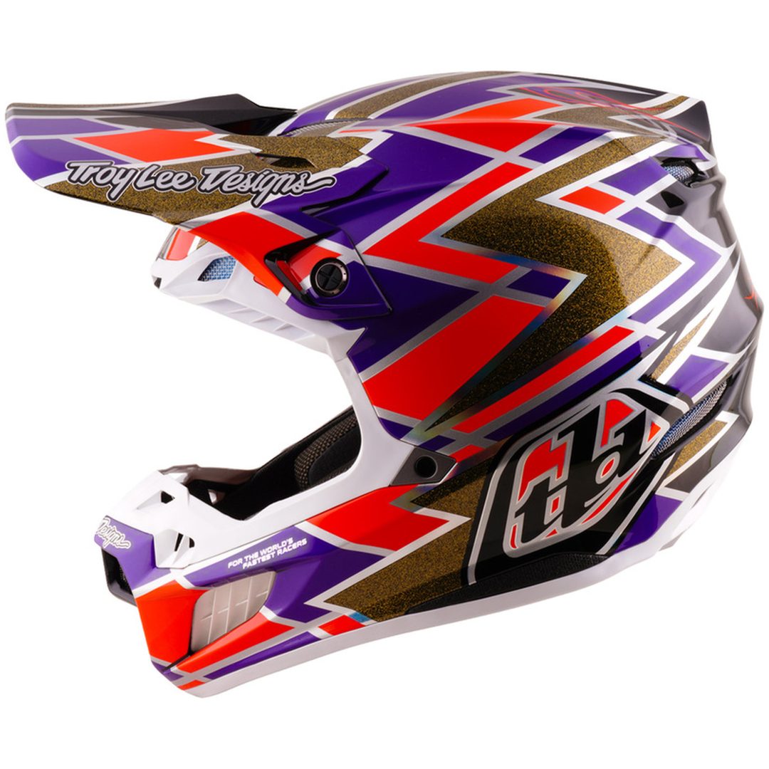 Hjelm SE5 Carbon Mips Lilla Rød Gul TROY LEE DESIGNS XS – billede 2