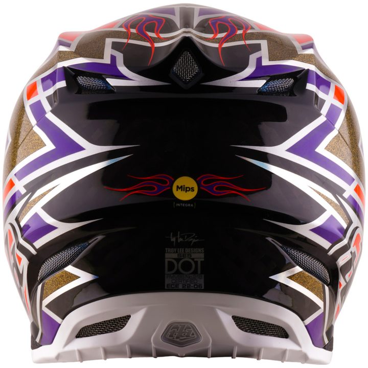 Hjelm SE5 Carbon Mips Lilla Rød Gul TROY LEE DESIGNS XS – billede 3