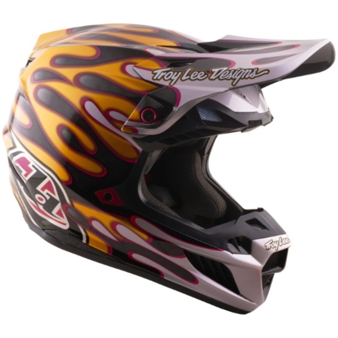 Hjelm SE5 Carbon MIPS Overspray Sort Guld TROY LEE DESIGNS M – billede 6