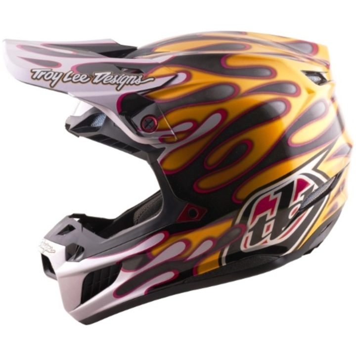 Hjelm SE5 Carbon MIPS Overspray Sort Guld TROY LEE DESIGNS M – billede 7