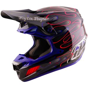 Hjelm SE5 Carbon Mips Overspray Sort Lilla TROY LEE DESIGNS