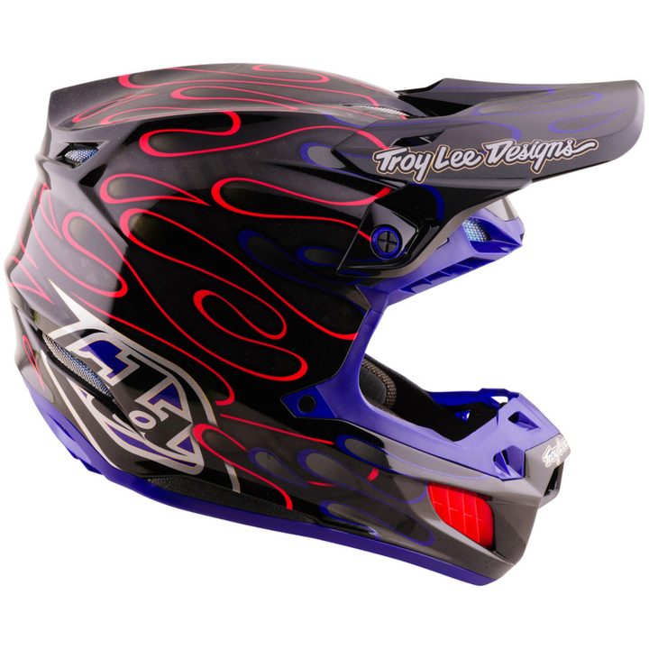 Hjelm SE5 Carbon Mips Overspray Sort Lilla TROY LEE DESIGNS XS – billede 6