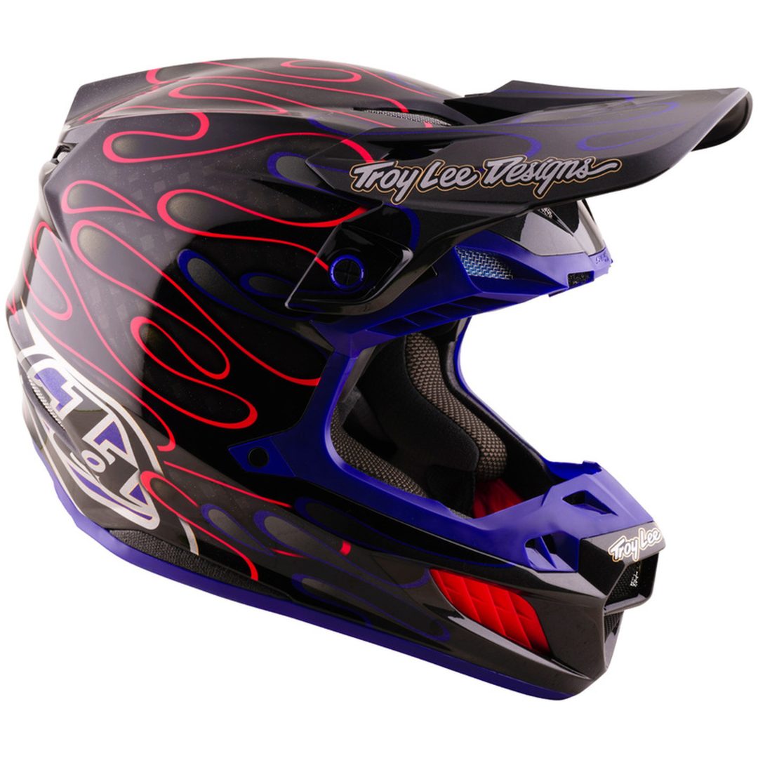 Hjelm SE5 Carbon Mips Overspray Sort Lilla TROY LEE DESIGNS XS – billede 7
