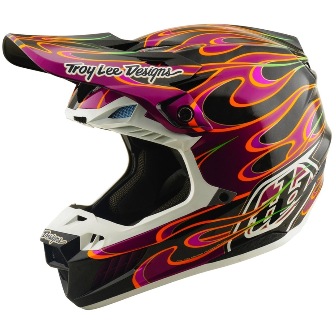 Hjelm SE5 Carbon MIPS Sort Lilla TROY LEE DESIGNS XL