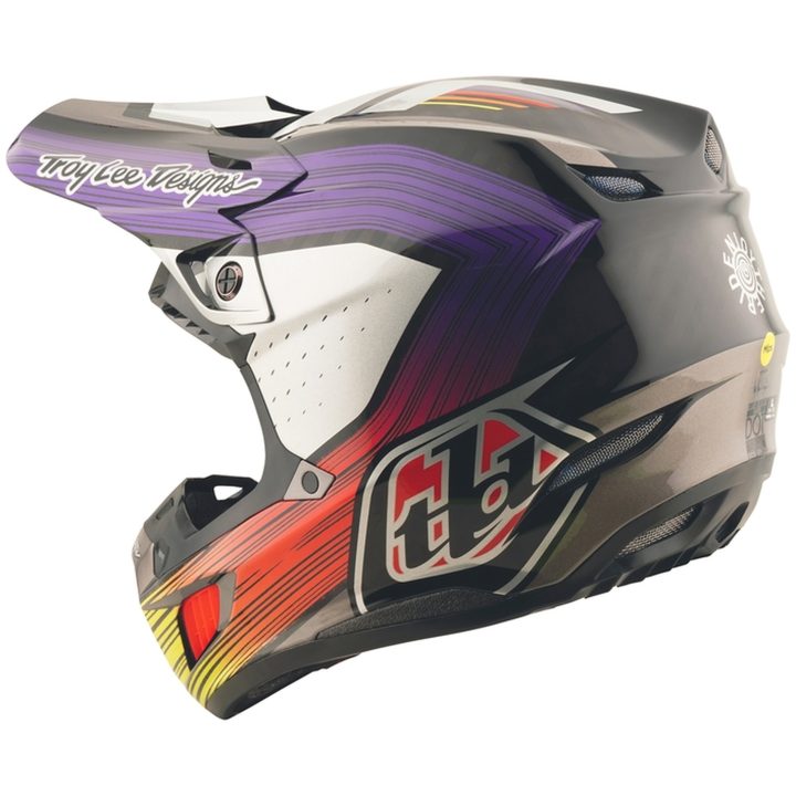 Hjelm SE5 Carbon Stripes MIPS Sort Lilla TROY LEE DESIGNS XL – billede 4
