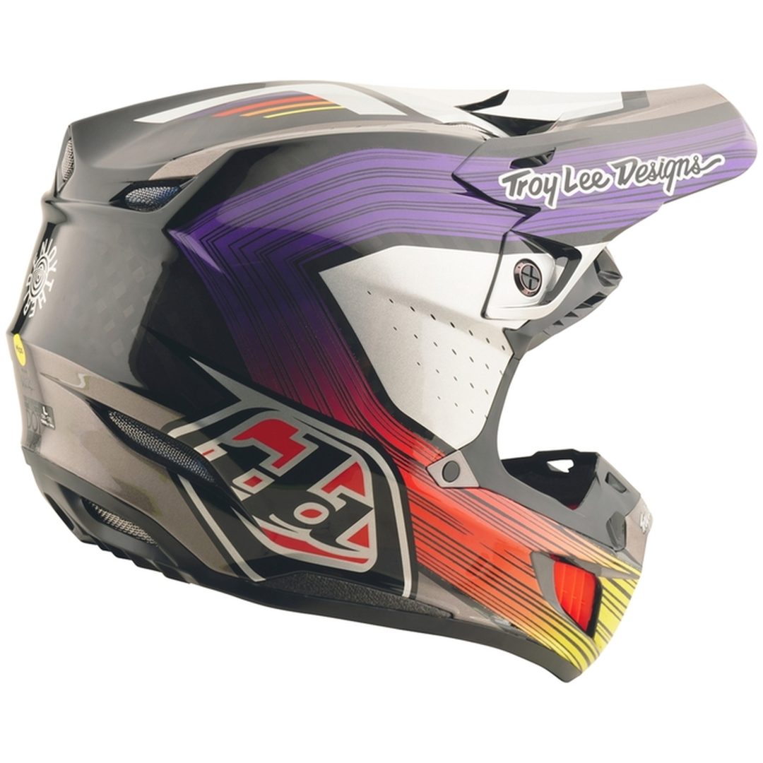 Hjelm SE5 Carbon Stripes MIPS Sort Lilla TROY LEE DESIGNS XL – billede 6