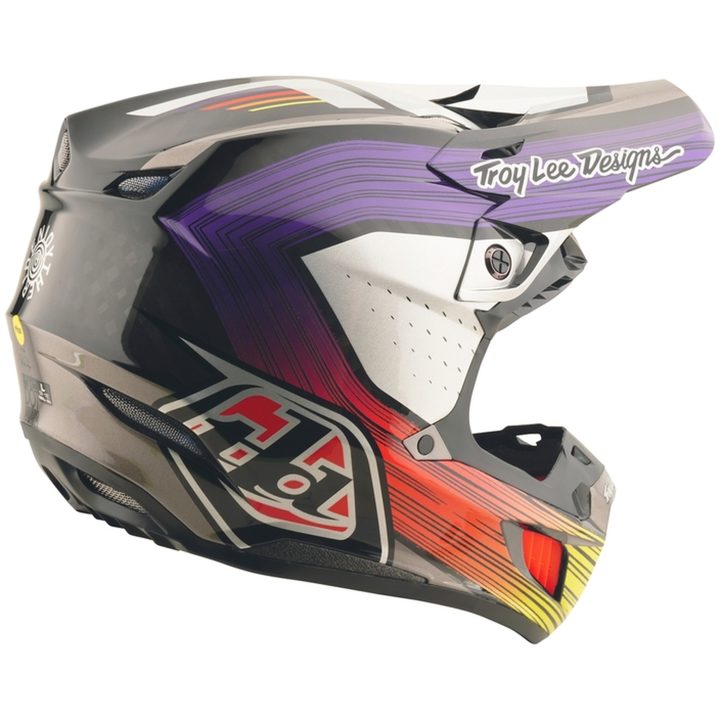 Hjelm SE5 Carbon Stripes MIPS Sort Lilla TROY LEE DESIGNS XL – billede 6