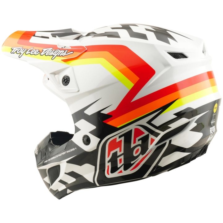 Hjelm SE5 Polycarbonate MIPS Orange Hvid TROY LEE DESIGNS s – billede 3