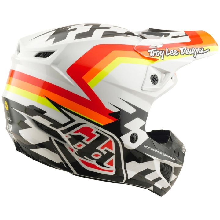 Hjelm SE5 Polycarbonate MIPS Orange Hvid TROY LEE DESIGNS s – billede 5