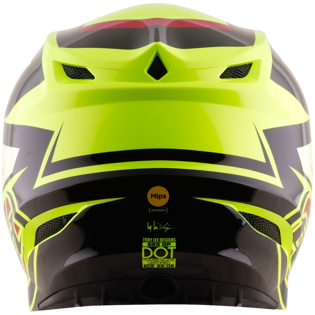 Hjelm SE5 Polycarbonate MIPS Ripper Neongul TROY LEE DESIGNS XS – billede 4