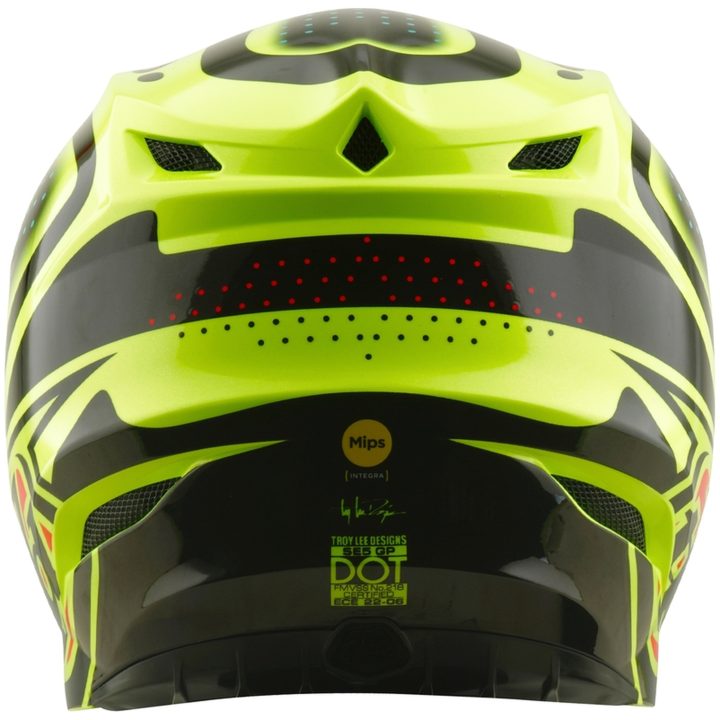 Hjelm SE5 Polycarbonate MIPS The Line Neongul TROY LEE DESIGNS s – billede 4