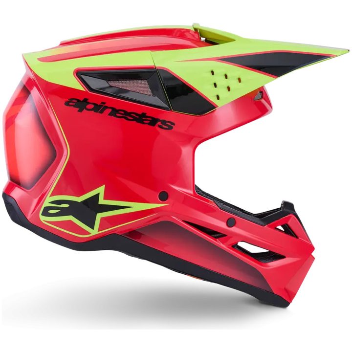 Hjelm SM3 Fray Sort Rød Gul Alpinestars XL – billede 2