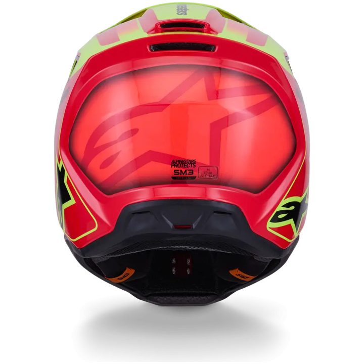 Hjelm SM3 Fray Sort Rød Gul Alpinestars XL – billede 3