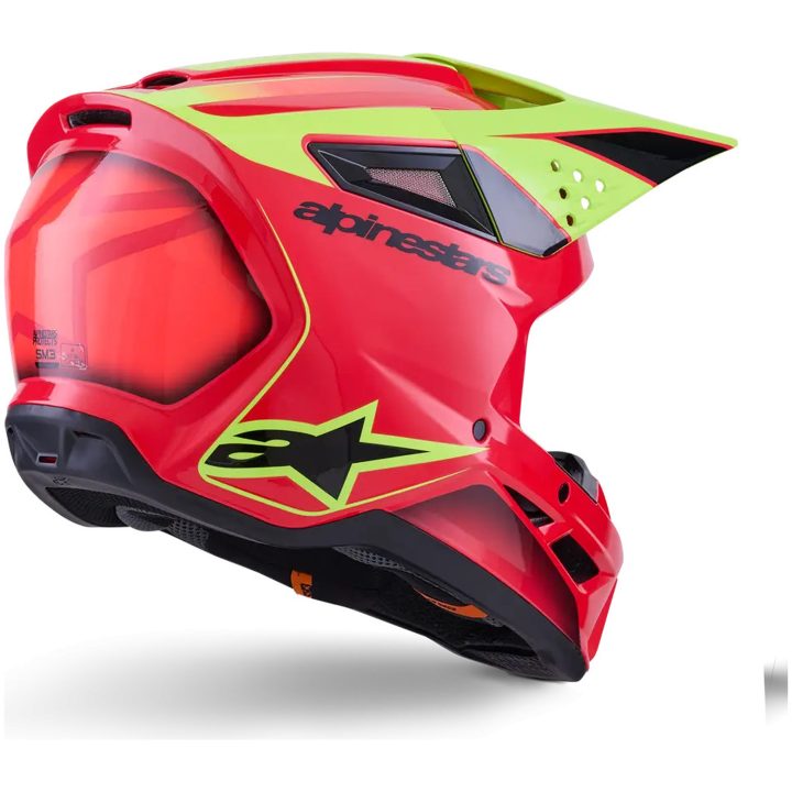 Hjelm SM3 Fray Sort Rød Gul Alpinestars XL – billede 6
