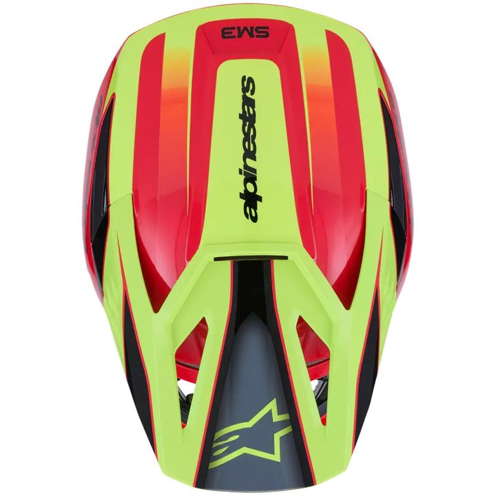 Hjelm SM3 Fray Sort Rød Gul Alpinestars XL – billede 7