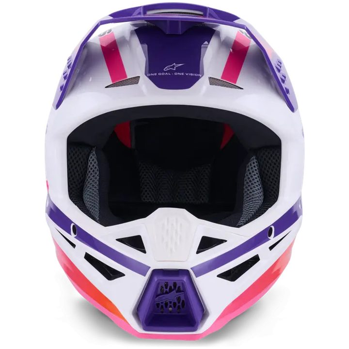 Hjelm SM3 Heat Hvid Pink Lilla Alpinestars XS – billede 2