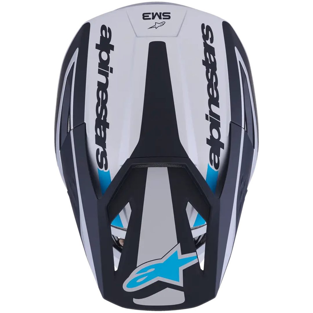 Hjelm SM3 Heat Sort Blå Sølv Mat ALPINESTARS XS – billede 6