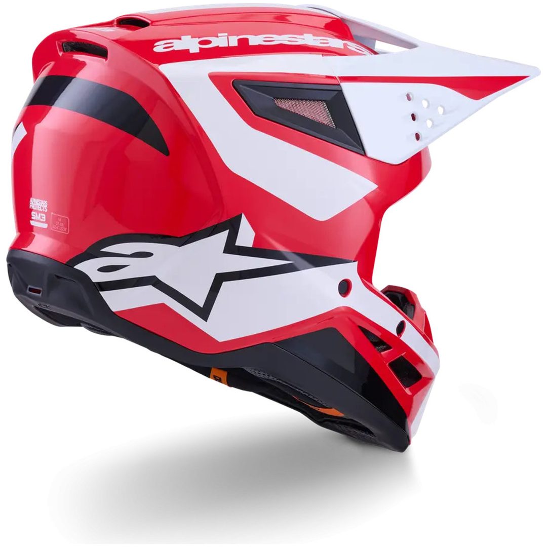 Hjelm SM3 Heat Sort Rød Hvid ALPINESTARS XS – billede 5