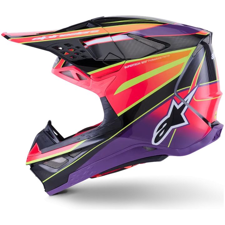 Hjelm Supertech M10 Era MIPS Pink Lilla Gul ALPINESTARS(MX) XS – billede 3