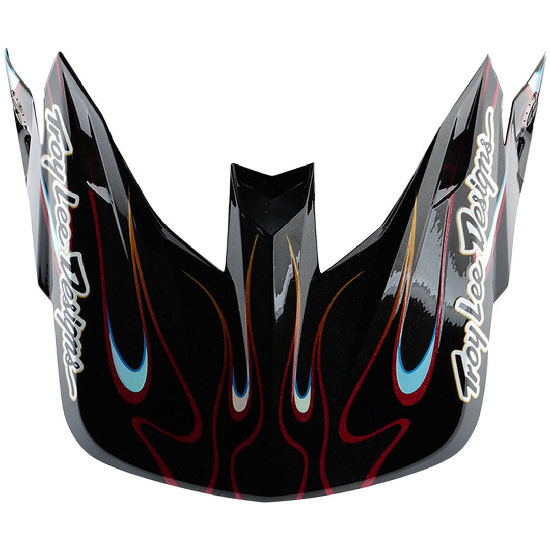 Hjelmskærm SE5 Carbon Torched Sort/Rød TROY LEE DESIGNS
