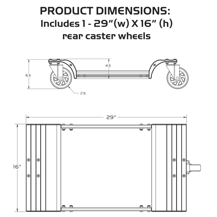 Hjul Trax Wheels 2.0 Sort/rød CALIBER Transportør – billede 5