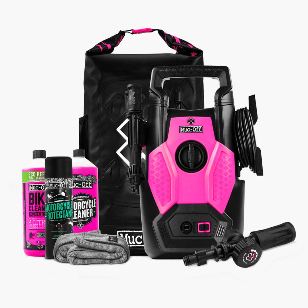 Højtryksrenser Motorcykelpakke Sort/pink MUC-OFF