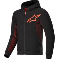 Hoodie Chrome Air Svart/Röd Fluo, S Alpinestars