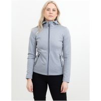 Hoodie Dam Layback Gråmelerad Printer RED