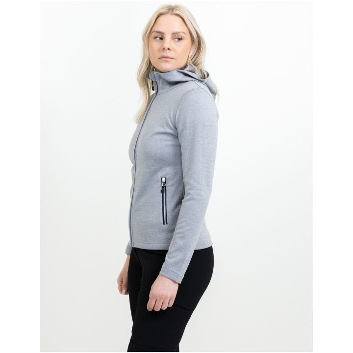 Hoodie Dam Layback Gråmelerad Printer RED XS – billede 2