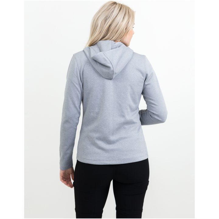 Hoodie Dam Layback Gråmelerad Printer RED XS – billede 3