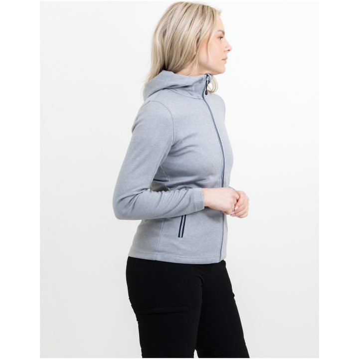 Hoodie Dam Layback Gråmelerad Printer RED XS – billede 4