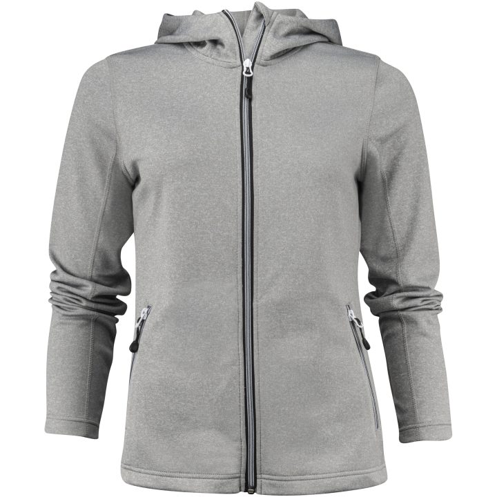 Hoodie Dam Layback Gråmelerad Printer RED XS – billede 5