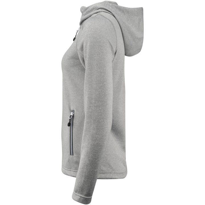 Hoodie Dam Layback Gråmelerad Printer RED XS – billede 6