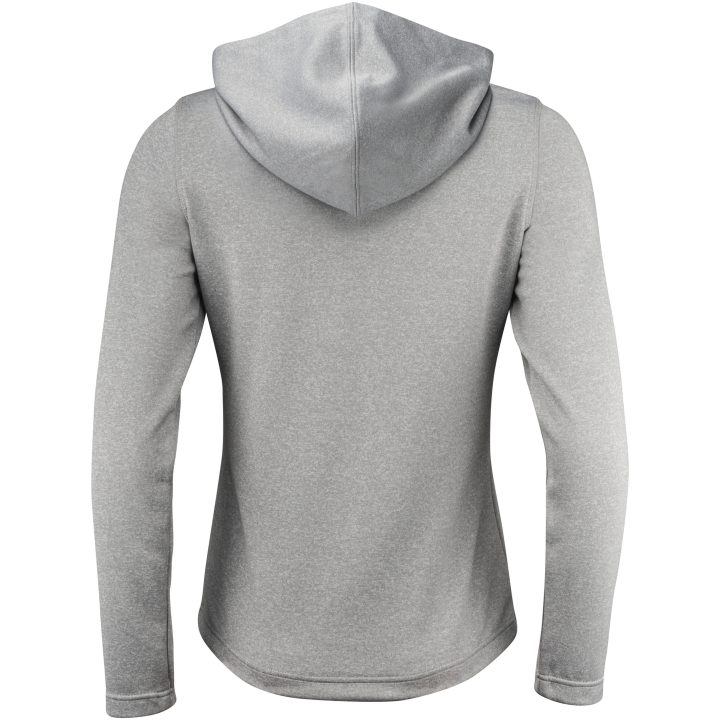 Hoodie Dam Layback Gråmelerad Printer RED XS – billede 7
