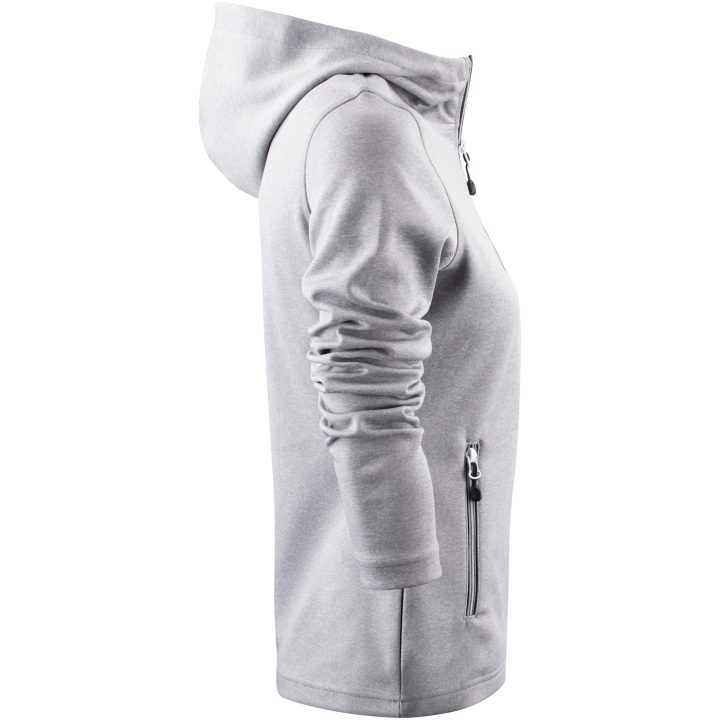 Hoodie Dam Layback Gråmelerad Printer RED XS – billede 8