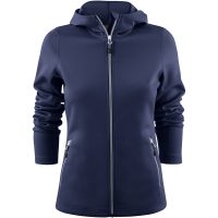 Hoodie Dam Layback Marinblå Printer RED