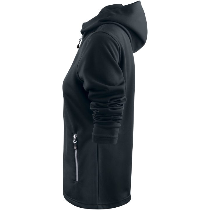 Hoodie Dam Layback Svart Printer RED XS – billede 3