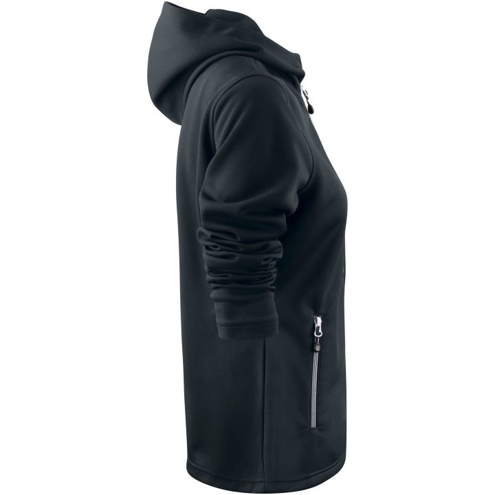 Hoodie Dam Layback Svart Printer RED XS – billede 4