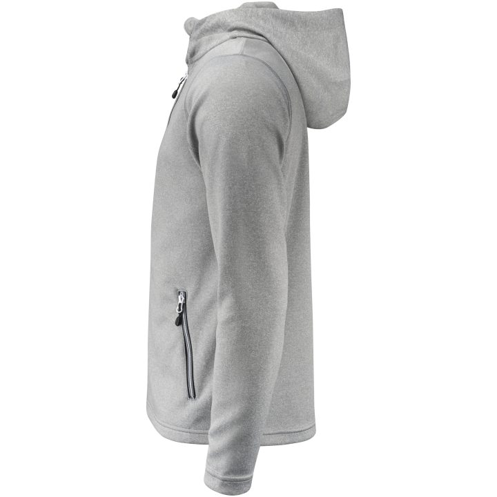 Hoodie Layback Gråmelerad Printer RED s – billede 3