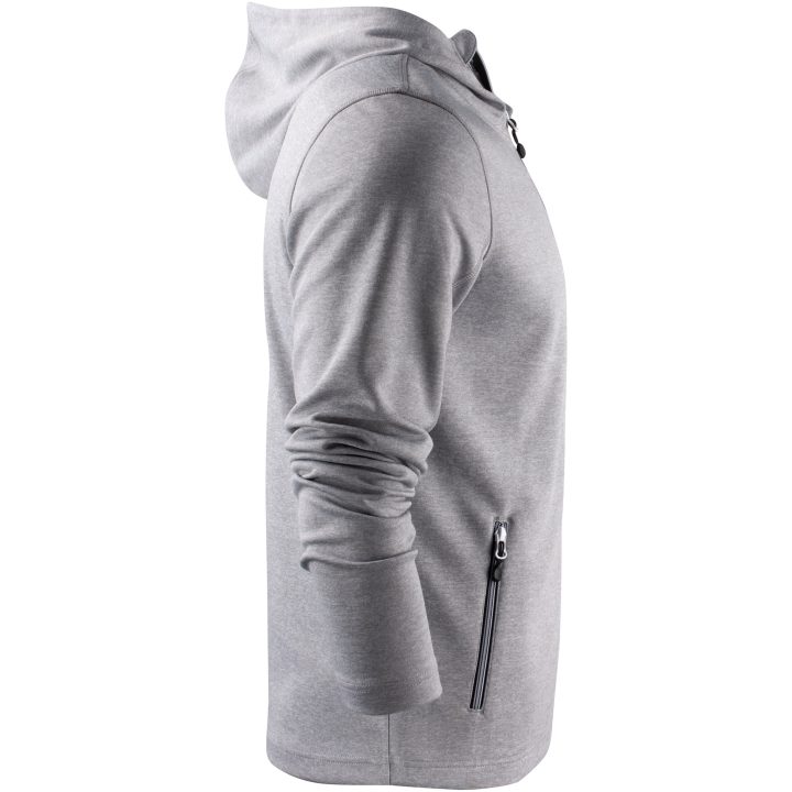 Hoodie Layback Gråmelerad Printer RED s – billede 4