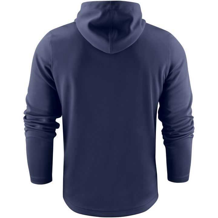 Hoodie Layback Marinblå Printer RED s – billede 2