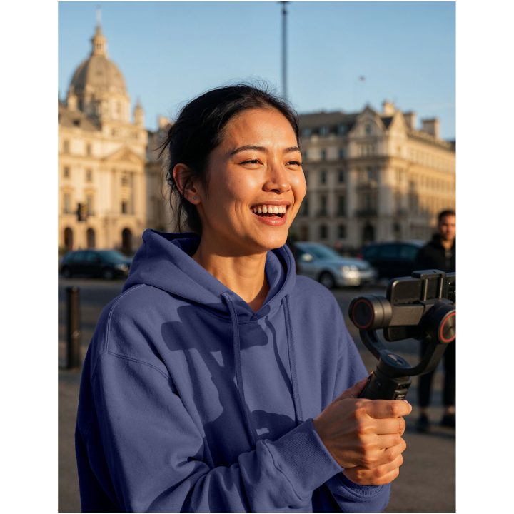 Hoodie UM Loose Fit Marinblå Untagged Movement – billede 8